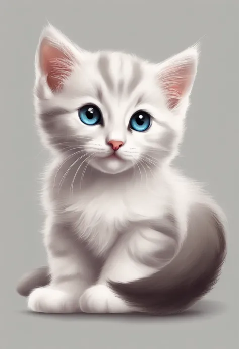 a cute kitten, vector design,