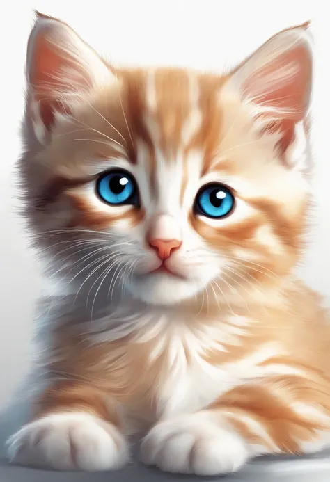 a cute kitten, vector design,