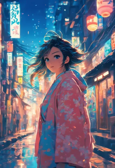 comic strip，Hong Kong comic book style，Fengyun comic style，（（（Comic storyboard））），Two-dimensional picture，Estilo de Makoto Shinkai，Makoto Shinkai manga art，teens girl，The narrow streets of the town，starrysky，vibrant with colors，Hyper-realistic，Ultra photo ...