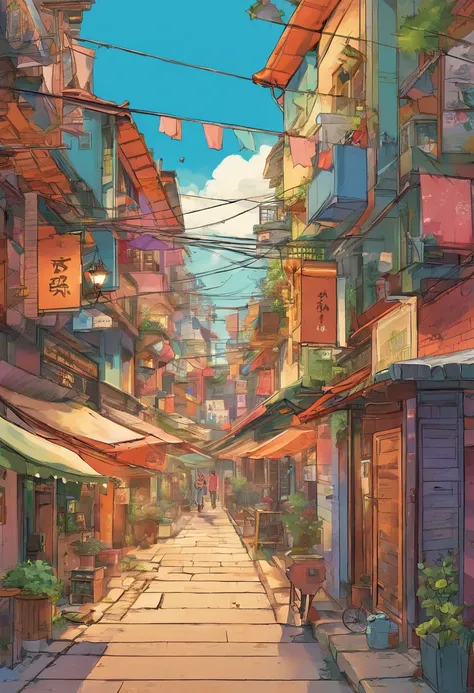 comic strip，Hong Kong comic book style，Fengyun comic style，（（（Cartoon Split））），（（（Comic storyboard））），Two-dimensional picture，Estilo de Makoto Shinkai，Makoto Shinkai manga art，teens girl，The narrow streets of the town，starrysky，vibrant with colors，Hyper-re...