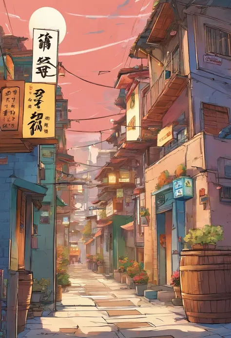 comic strip，Hong Kong comic book style，Fengyun comic style，（（（Cartoon Split））），（（（Comic storyboard））），Two-dimensional picture，Estilo de Makoto Shinkai，Makoto Shinkai manga art，teens girl，The narrow streets of the town，starrysky，vibrant with colors，Hyper-re...