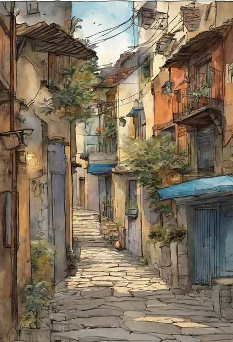 comic strip，Hong Kong comic book style，Fengyun comic style，（（（Cartoon Split））），（（（Comic storyboard））），Two-dimensional picture，Estilo de Makoto Shinkai，Makoto Shinkai manga art，teens girl，The narrow streets of the town，starrysky，vibrant with colors，Hyper-re...