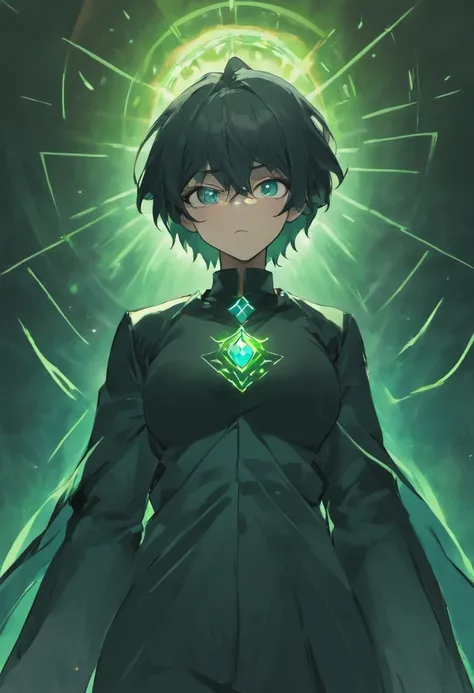 (Masterpiece, illustration, anime big breast:1.3), Anime boy, Black eyes, Long black hair, In the dark, black shirt:1.2), (Disheveled black hair:1.1), (Red eyes that glow red:1.2), (Calm expression:1.1), (Uncovered Eyes:1.1), (Strong presence:1.2), (Enigma...