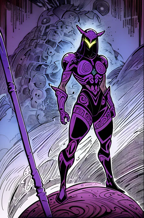 weird edgy superhero, standing, solo, full body, dark, mysterious, surreal, powerful, dramatic lighting, intense colors, comic book style, 60s,methurlant intricate surreal gritty atmospheric cinematic stylized contrast comic eerie cybernetic futuristic, bi...