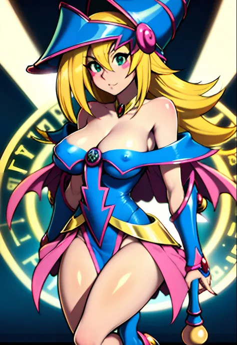 (Obra maestra, Calidad superior, La mejor calidad, Arte Oficial, beautiful and aesthetic:1.2), (1 hermosa sexy ((dark magician girl as a succubus demon)) usar joyas corporales detalladas), (dynamic  pose), Disparo de vaquero, extremadamente detallado, (Art...