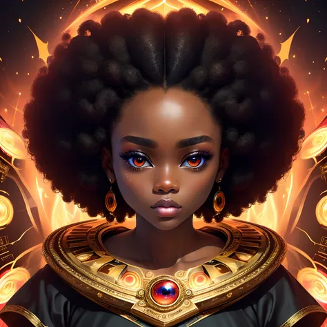 big-eyed beauty，Ultra High Definition Graphics，Afro Hair 4K