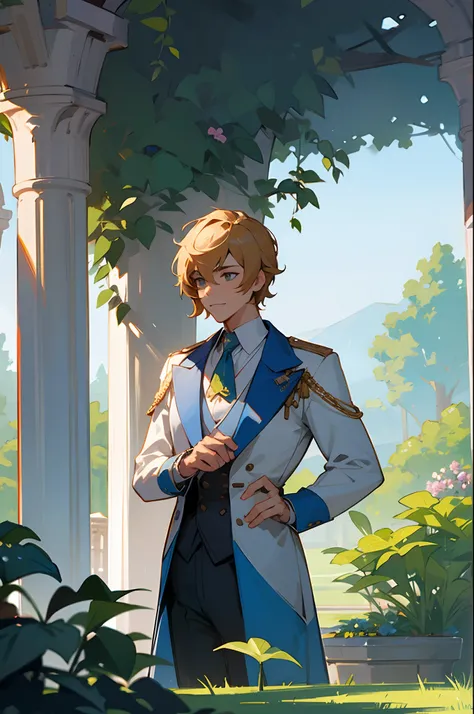 a royal prince in his garden, gay