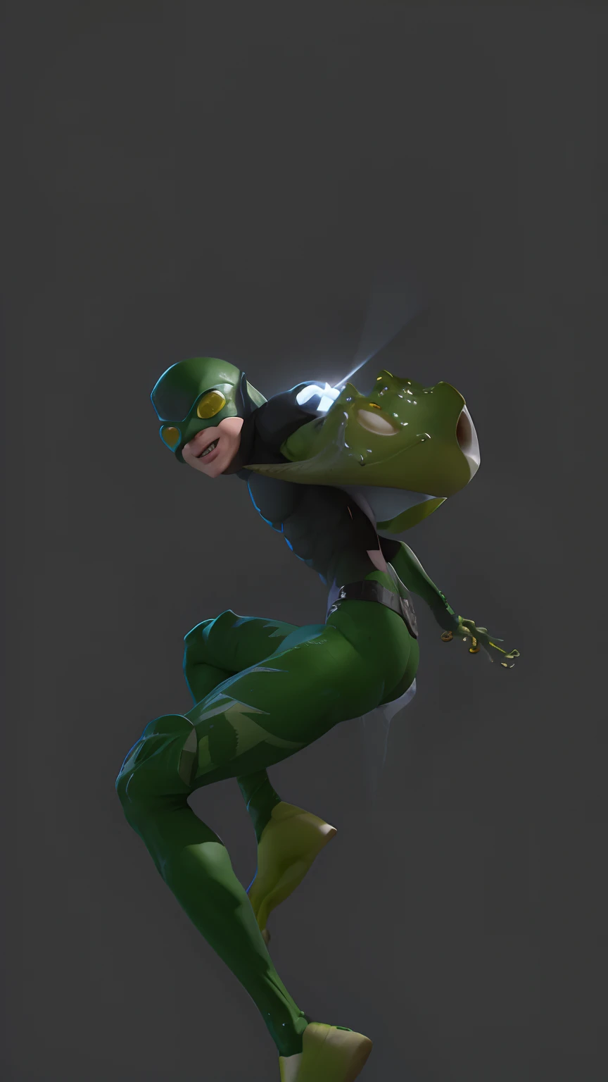 a super hero, frog boy, realistic, super detail, 8k