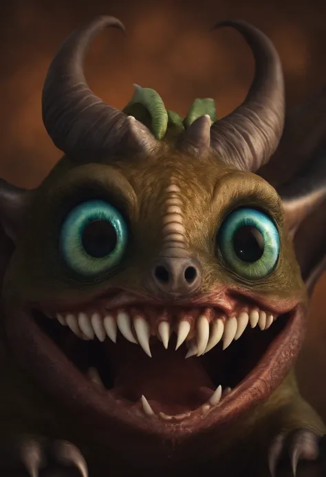 Mini　Eyes and nose　Satanic system　Scary but cute　Big mouth　tusk