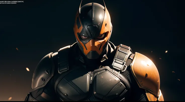 Deathstroke от DC Comics, CGI with clear focus, Photorealistic, high detail, Realistic, Masterpiece, absurdress, Best Quality, HDR, hiquality, hight resolution, Extremely detailed, 8k wallpaper, intricate details, 8K UHD, Full-HD, (foto realista:1.2), Cont...