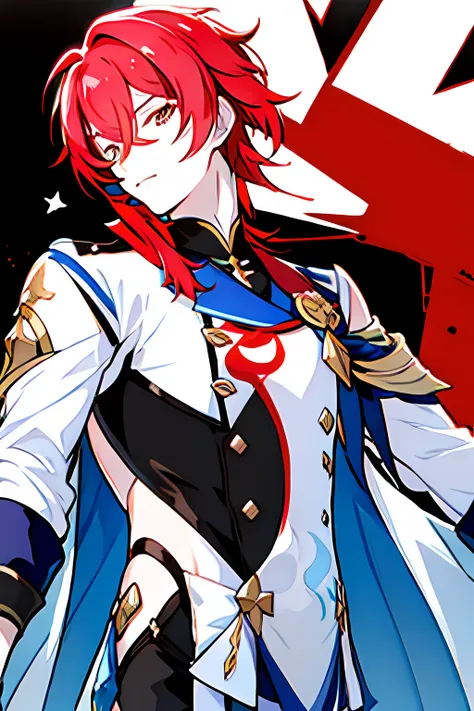 1boy, honkai star rail oc, red hair