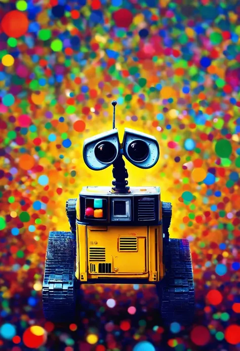 Big Bang, wall-e, robots, glowing light, boooooom, best quality, masterpiece