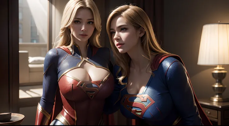 Supergirl  (really big voluminous tits)
CGI with clear focus, Photorealistic, high detail, Realistic, Masterpiece, absurdress, Best Quality, HDR, hiquality, hight resolution, Extremely detailed, 8k wallpaper, intricate details, 8K UHD, Full-HD, (foto reali...