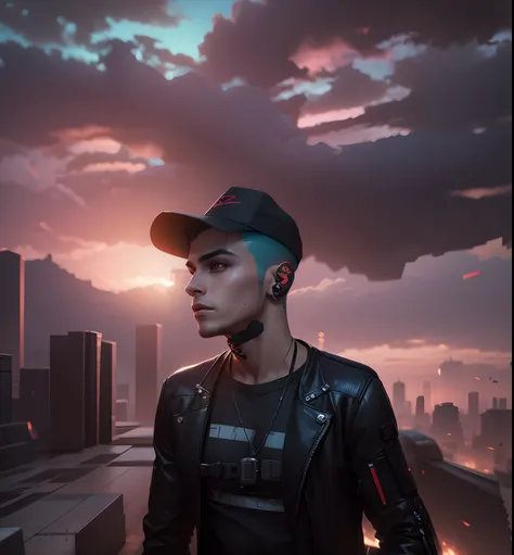 Change background cyberpunk handsome boy .realistic face 8k ultra realistic