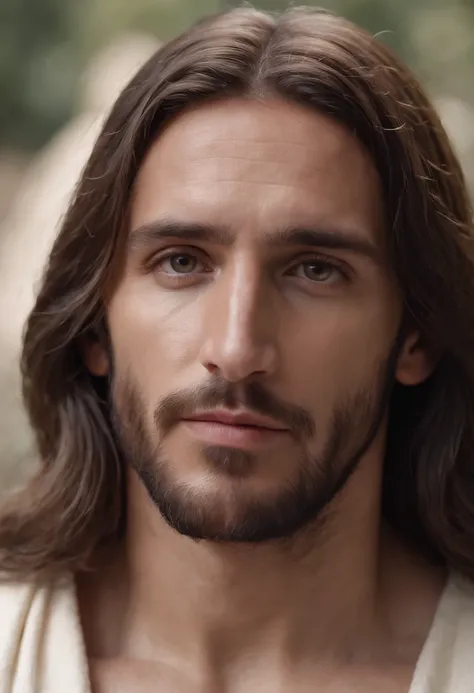 Jesus de frente, ultra realista, 4k