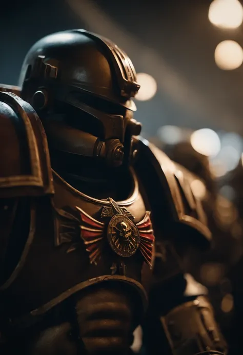 Um space marine astartes, Warhammer40k, realista