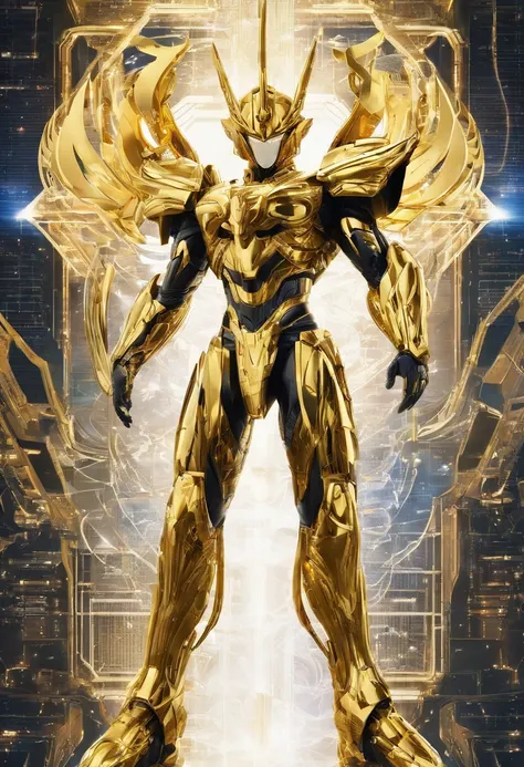 masterpiece, best quality with detailed CG saint seiyas Greeks 12 zodiac golden saint featuring Scorpion wearing in futuristic advance battling gold cloth