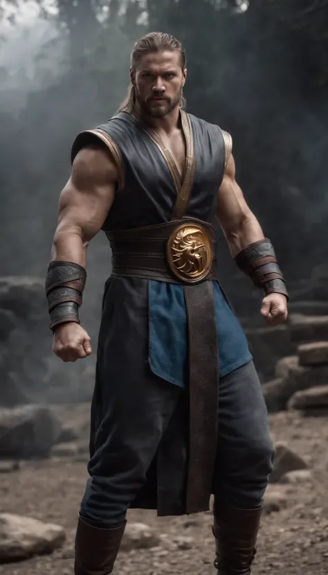 mortal kombat thor marvel character concept super strong, muscular, ABS, 35mm lens, photography, ultra details, HDR, UHD, 8K