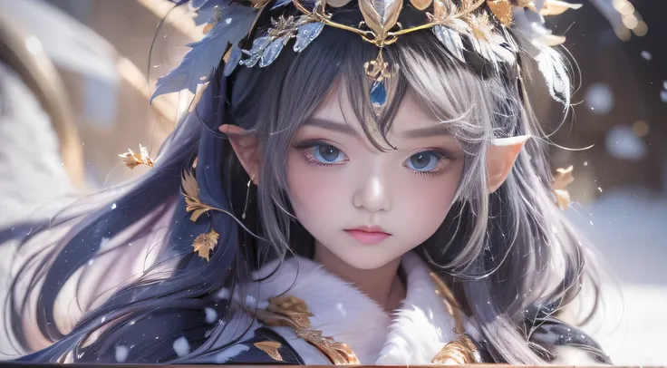 8K（tmasterpiece，k hd，hyper HD，32K）Long flowing black hair，Yellowstone，Tongzhou girl ，Snow ice flower water bottle protector（realisticlying：1.8），Flame dragon pattern robe，Purple-pink tiara，The leaves flutter，The canyon background is pure，Hold your head high...