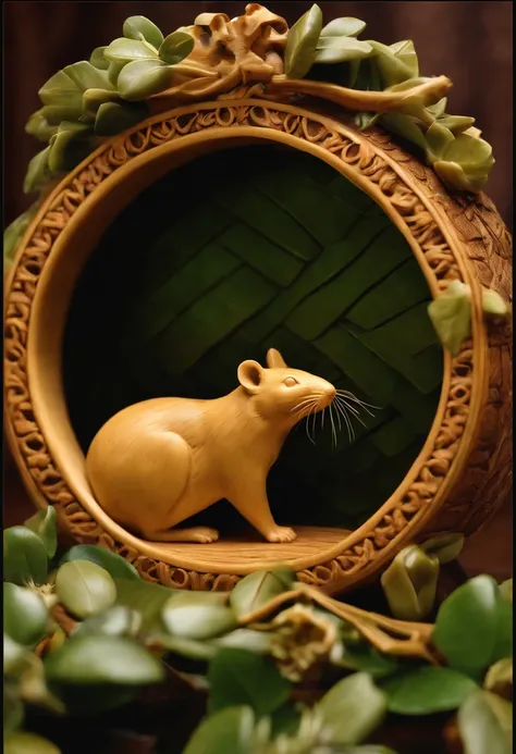 Olive pit carving，Stunning carving，A masterpiece，Works of masters，Rats count money