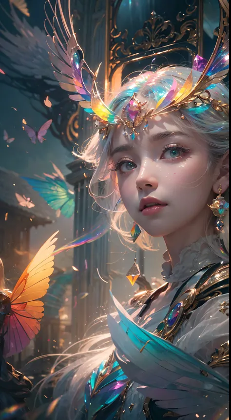 (((masterpiece))), (((best quality))), ((ultra-detailed)),(highly detailed CG illustration), ((an extremely delicate and beautiful)),cinematic light, Create a stunning fantasy artwork that mimics the style of currently trending masters of the genre. The ar...