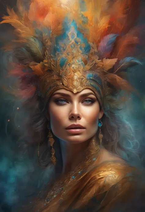 modelshoot style, (extremely detailed CG unity 8k wallpaper), Chaotic storm of intricate liquid smoke in the head, stylized beauty full - length abstract portrait, wet-skin, by petros afshar, ross tran, tom whalen, peter mohrbacher, artgerm, shattered glas...