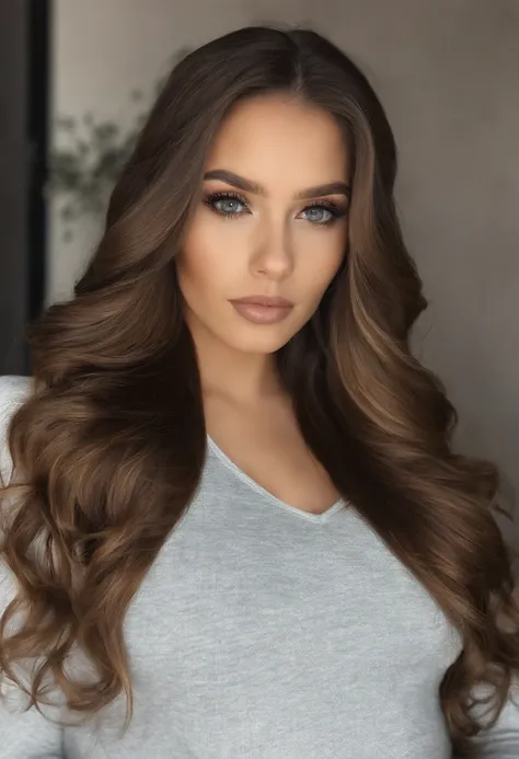 mulher arafed totalmente , menina sexy com olhos azuis, ultra realistic, meticulosamente detalhado, Retrato Sophie Mudd, cabelos loiros e olhos grandes, selfie de uma jovem mulher, Olhos do quarto, Violeta Myers, sem maquiagem, maquiagem natural, Looking d...