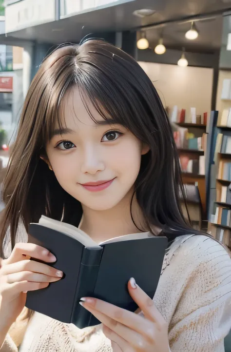 1girl, black hair, (14 years old:1.3),
coffee shop, europe, (reading a book:1.7), (whole body:1.5), a somewhat long face,
(8k, RAW photo, best quality, masterpiece:1.2), High detail RAW color photo, professional photograph,(realistic, photo realistic:1.2),...