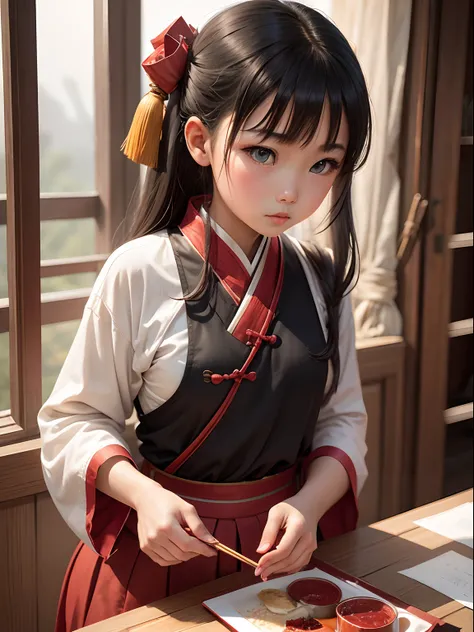 a girl, China, ancient, traditional