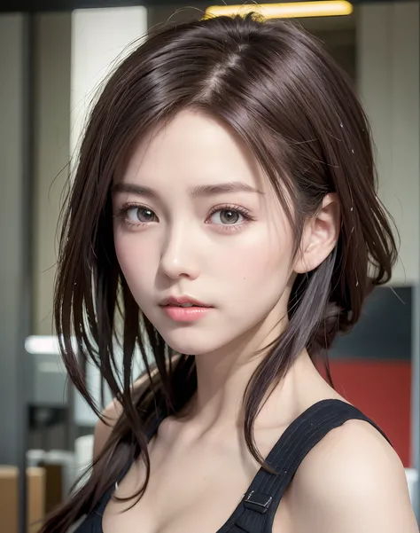 (​masterpiece: 1.3), (8K, Photorealista, Photo Raw, top-quality: 1.4), full bodyesbian, Walking the streets of Tokyo,  (1girl in), gorgeous faces, (lifelike face), (A dark-haired, short-haired: 1.3), Gorgeous hairstyle, realisticeyes, beautiful finely deta...