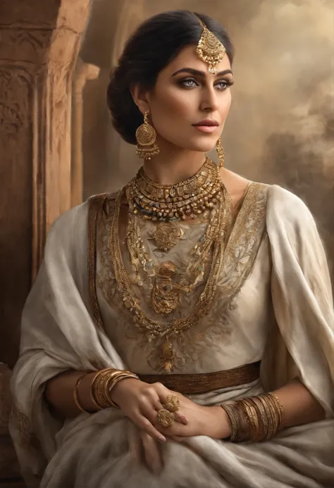 a hyper realistic ultra detailed RAW photograph of beautiful greek woman, fashion pose, detailed symmetric beautiful detailed gorgeous face, painting by scott gustafson, trending on artstation, sharp focus, studio photo, intricate details, highly detailed,...