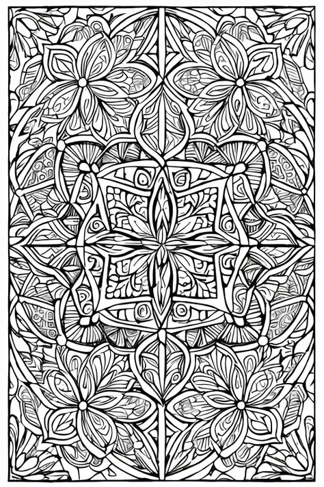 Adult coloring pages, mandalas, clean line drawings, No background,Expressed only with black line art,More white,One Flower,Tarot card style