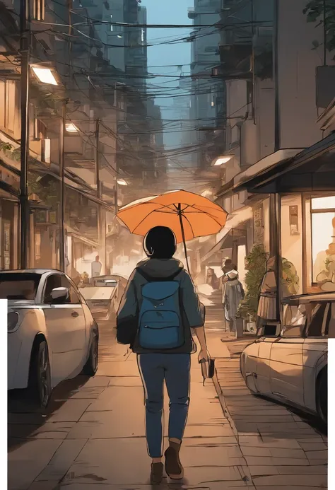 Comic strip，Hong Kong comic book style，Fengyun Cartoon Style，（（（Cartoon Storyboard））），Two-dimensional illustration，Makoto Shinkai Style，Makoto Shinkai Manga Art，teens girl，The narrow streets of the town，Starry skiing，vibrant with colors，ultra-fine，Soft lin...