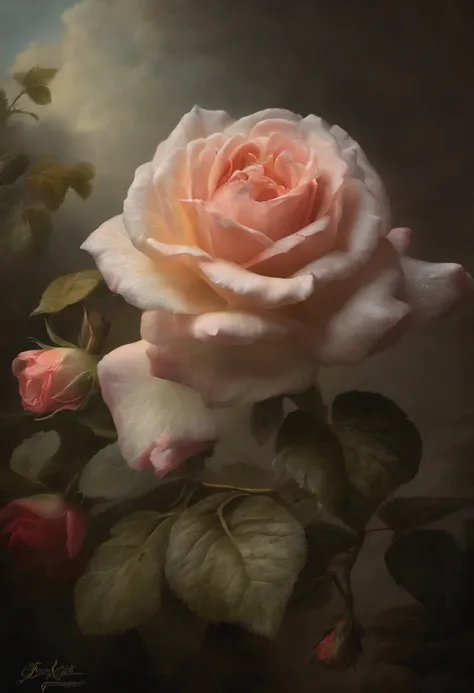 ((Magnificent roses)), Art Station Trend, "The Flower of Hope" by Jean-Honore Fragonard, Peter mohrbacher, Super detailed, Crazy detailing, Stunning, Intricate, elite, Jugendstil, ornate, liquid wax, elegant, luxurious, by Greg Rutkowsky, ink style, Sticke...