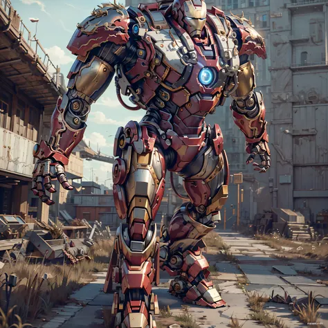 Create some more technological and metallic mechs based on Iron Man, photo-realistic, octane render, unreal engine, ultra-realistic