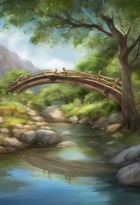 （（（Comic storyboard））），comic strip，Two-dimensional picture，Manhwa Style，Makoto Shinkai animation style，Makoto Shinkai animation film art style，Ultra-wide angle of view，China-style，Small bridges and flowing water，Faraway view，Vivid and bright colors，super-f...