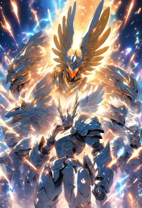 Warriors dressed in Pegasus silver delicate armor burn the small universe，Burst out with amazing power, At the same time, shoot forward at the speed of light the Pegasus meteor swarm，The scene is impressive