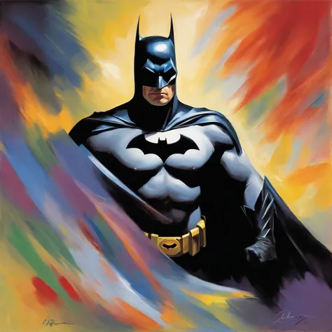 Alex Ross-style portrait of Batman