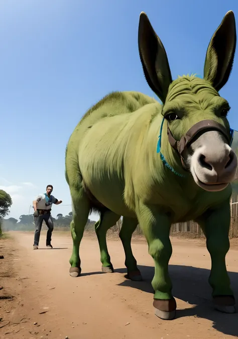 Dois burro, um de frente para o outro