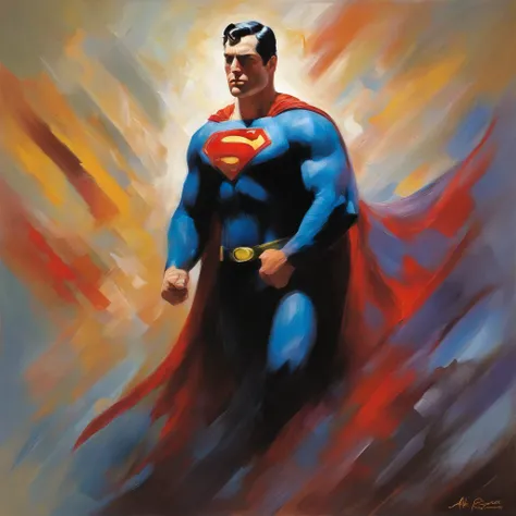 Alex Ross-style superman portrait