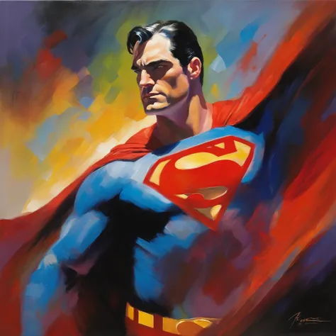 Alex Ross-style superman portrait