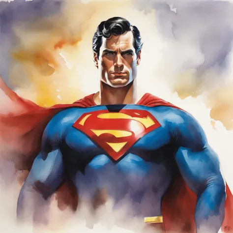 Alex Ross-style superman portrait