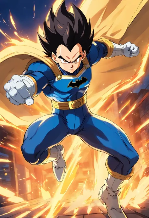 Vegeta usando o TRAJE DO BATMAN, Dragon Ball, Masculino