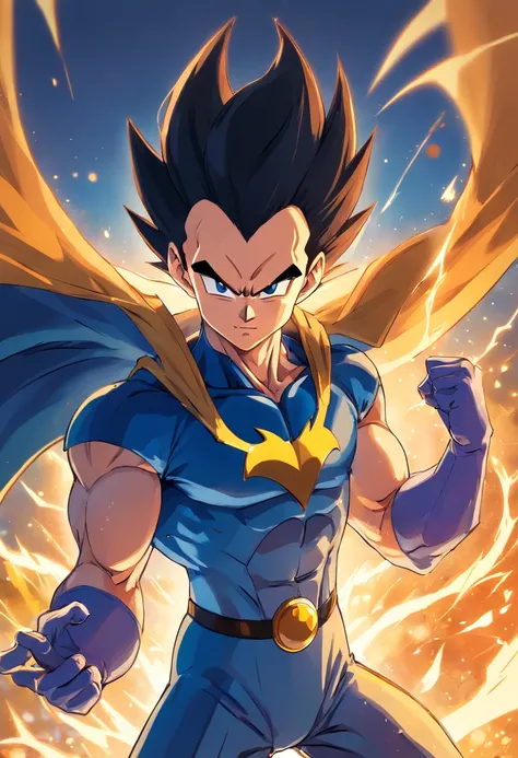 Vegeta usando o TRAJE DO BATMAN, Dragon Ball, Masculino