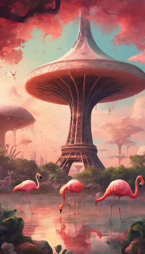 nature (flamingos, Baobab tree), iconic landmarks (Eiffel Tower), space (Venus), technology (World Wide Web source code NFT), and food (worlds largest pizza).