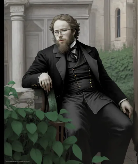 Pierre-Joseph Proudhon as philosopher, founder of mutualist philosophy. He was the first person to declare himself an anarchist, garden, best