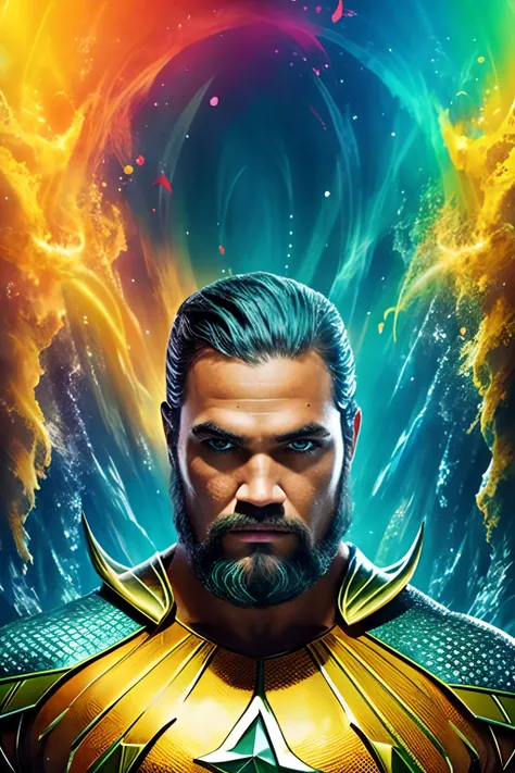 [Aquaman Brasileiro], [digital illustation], [Estilo heroico], [Carlos ArteHeroica], [art-station], [High definition to highlight the connection to the ocean], [vibrant and aquatic colors], [Underwater lighting], [Lente de close-up para mostrar detalhes do...