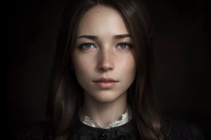 woman with freckles 8k resolution