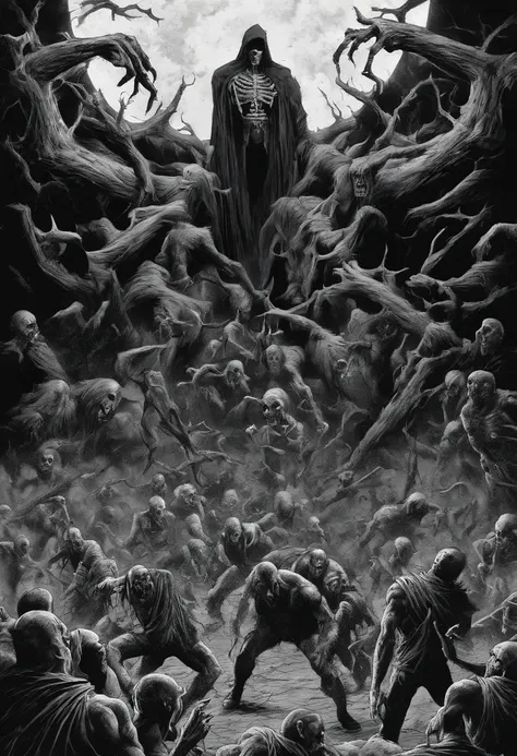 (best quality,4k,8k,highres,masterpiece:1.2), ultra-detailed, (realistic:1.37),
black and white, grayscale, monochromatic, (John Buscema style), (TEX art:1.1), zombies, attacked, man.