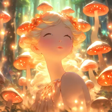 (best quality,ultra-detailed),mushroom forest queen goddess,ethereal,enchanted forest,beautiful detailed eyes,beautiful detailed lips,flowing gown,graceful pose,fairy wings,halo of light,magical crown,glowing mushrooms,whispering trees,mystical atmosphere,...